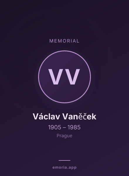 Memorial portrait of Václav Vaněček