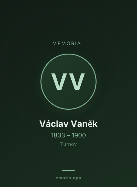 Memorial portrait of Václav Vaněk