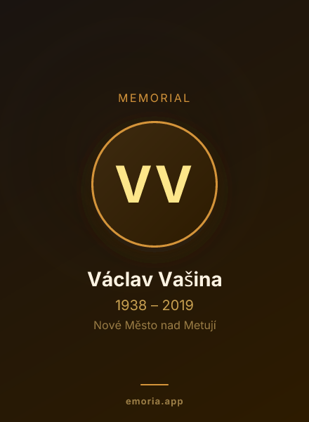 Memorial portrait of Václav Vašina