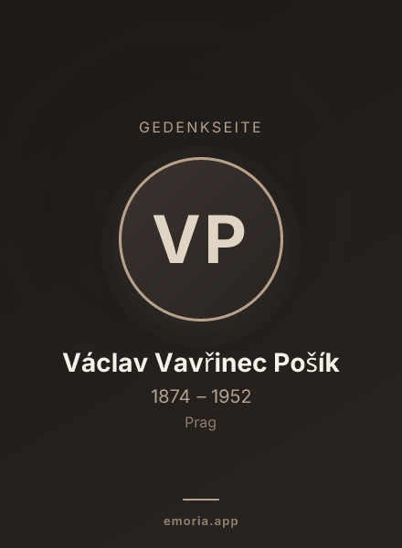 Gedenkportrait von Václav Vavřinec Pošík