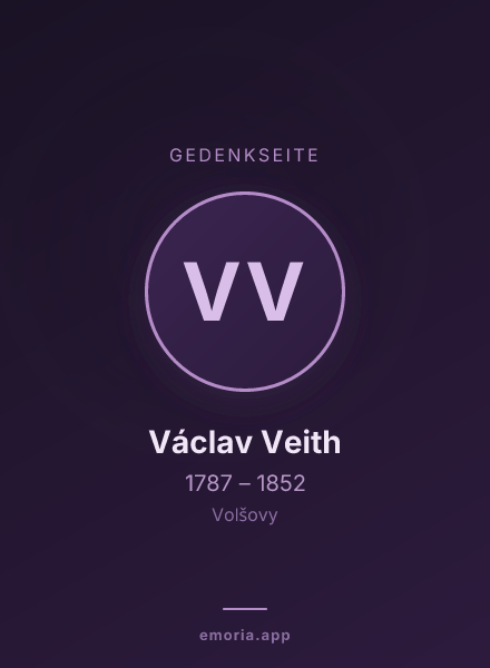 Gedenkportrait von Václav Veith