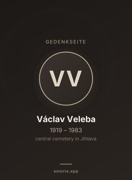 Gedenkportrait von Václav Veleba