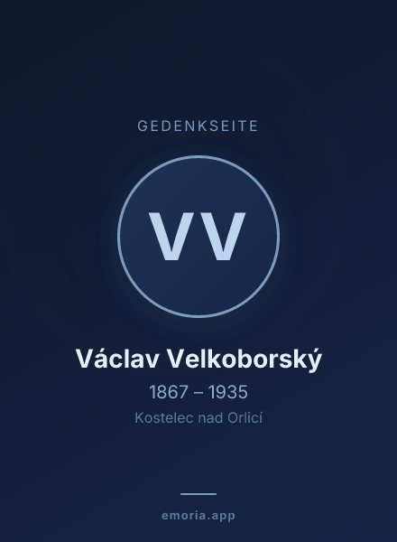 Gedenkportrait von Václav Velkoborský