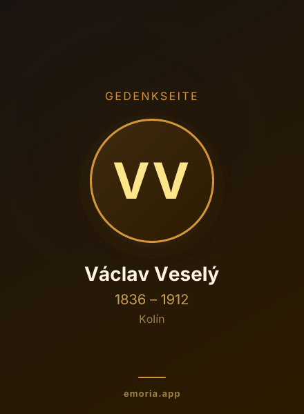 Gedenkportrait von Václav Veselý