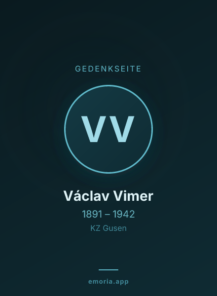 Gedenkportrait von Václav Vimer