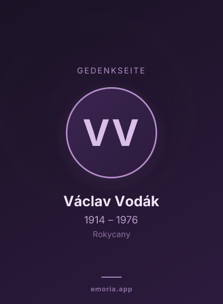 Gedenkportrait von Václav Vodák