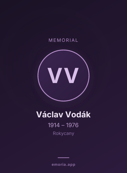 Memorial portrait of Václav Vodák