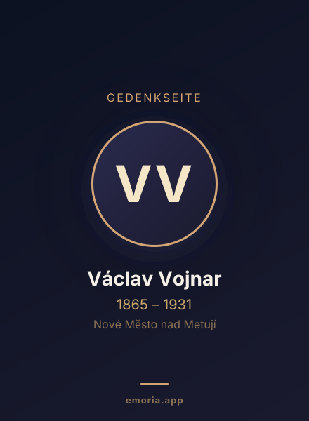 Gedenkportrait von Václav Vojnar