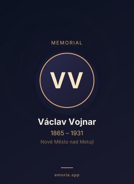 Memorial portrait of Václav Vojnar