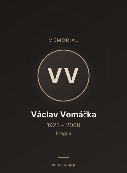 Memorial portrait of Václav Vomáčka