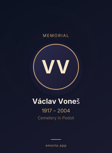 Memorial portrait of Václav Voneš