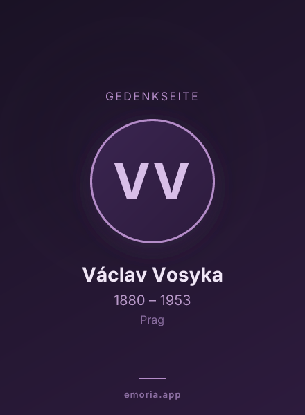 Gedenkportrait von Václav Vosyka