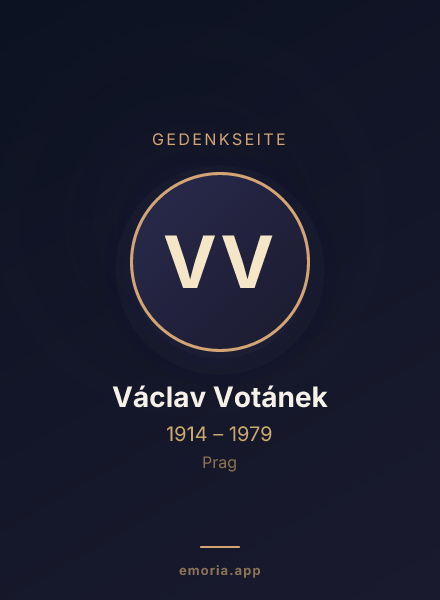 Gedenkportrait von Václav Votánek