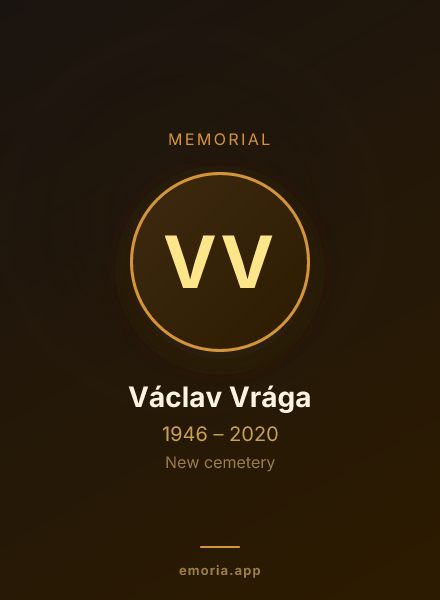 Memorial portrait of Václav Vrága