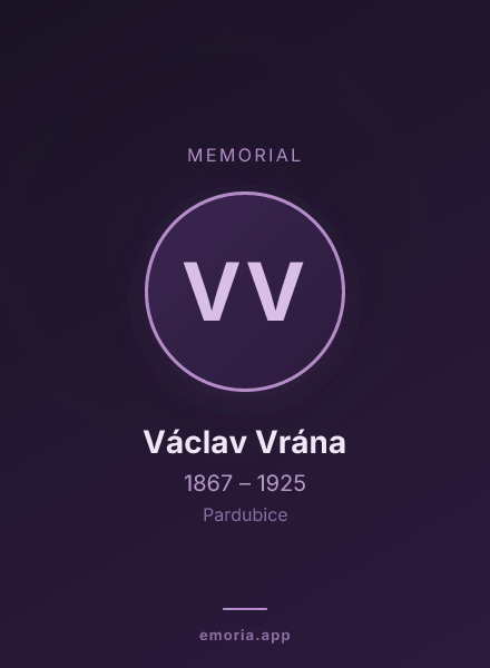 Memorial portrait of Václav Vrána