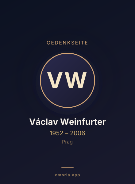 Gedenkportrait von Václav Weinfurter