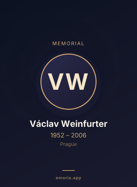 Memorial portrait of Václav Weinfurter