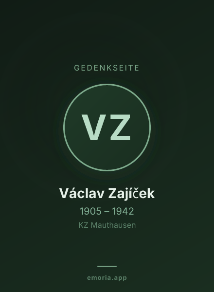 Gedenkportrait von Václav Zajíček