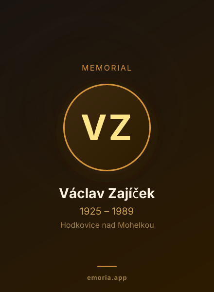 Memorial portrait of Václav Zajíček
