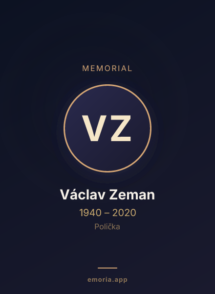 Memorial portrait of Václav Zeman