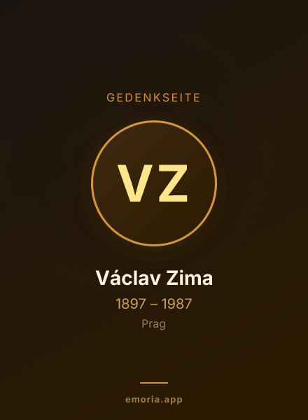 Gedenkportrait von Václav Zima
