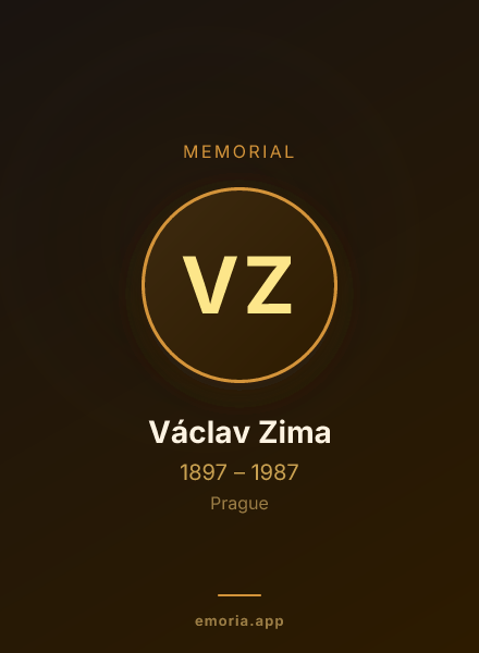 Memorial portrait of Václav Zima