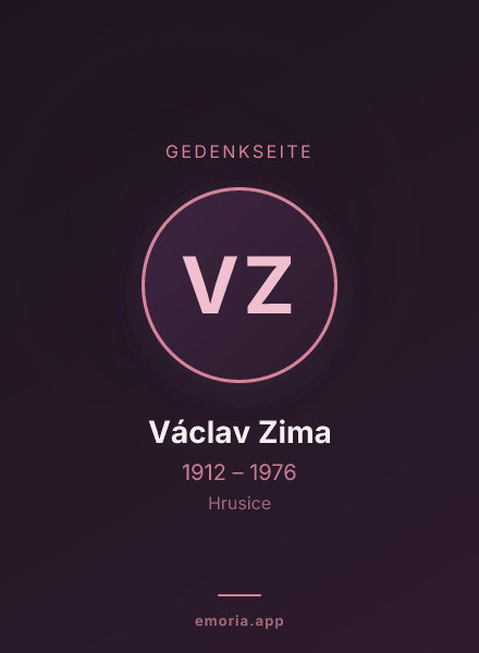 Gedenkportrait von Václav Zima