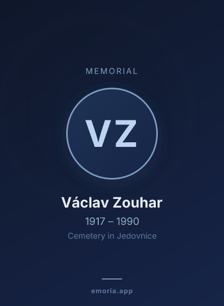 Memorial portrait of Václav Zouhar