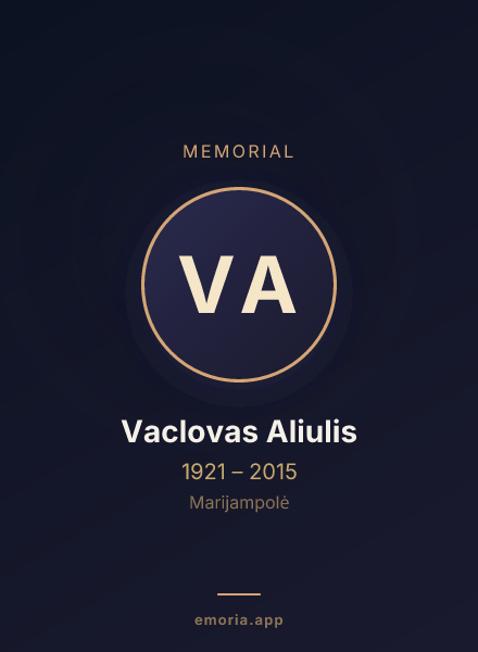 Memorial portrait of Vaclovas Aliulis