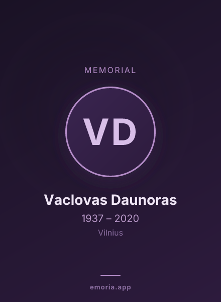 Memorial portrait of Vaclovas Daunoras