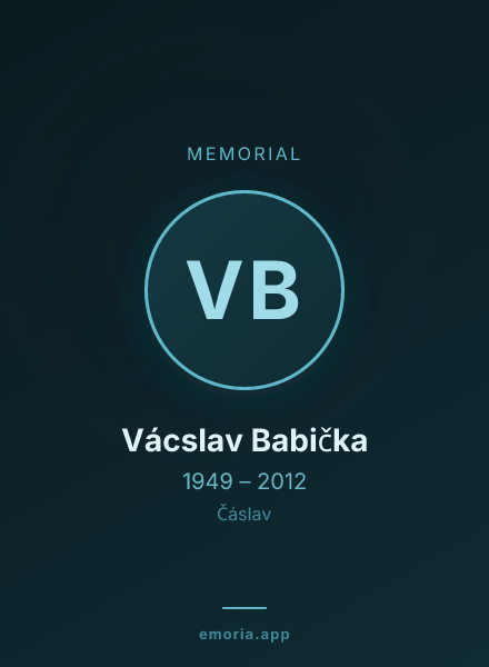 Memorial portrait of Vácslav Babička
