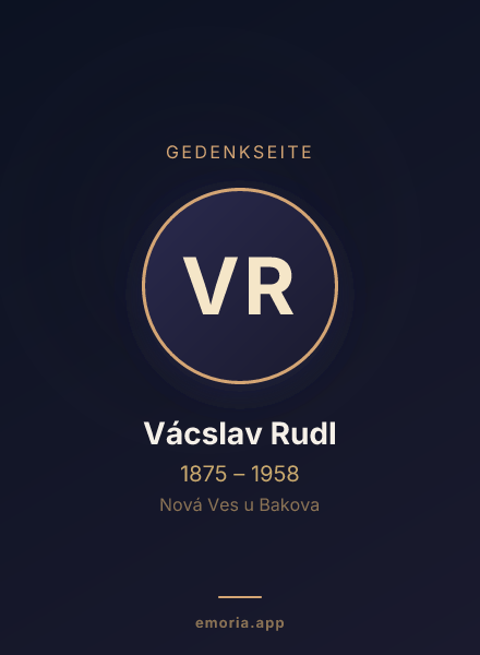 Gedenkportrait von Vácslav Rudl