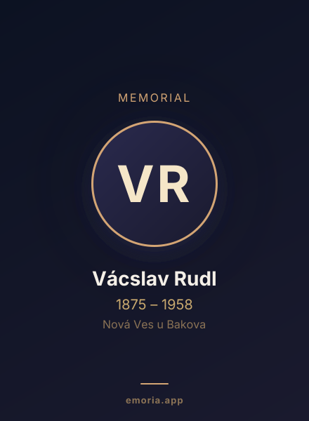Memorial portrait of Vácslav Rudl