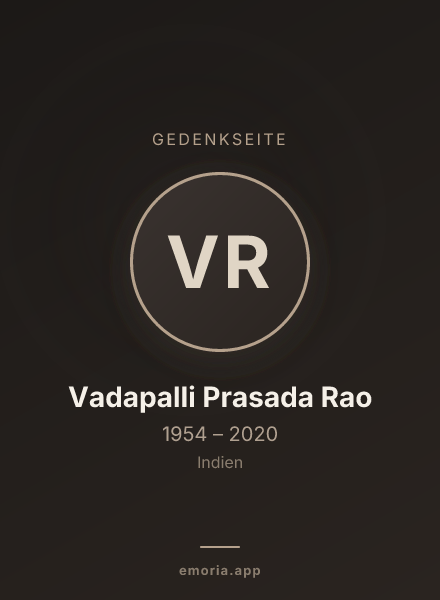 Gedenkportrait von Vadapalli Prasada Rao