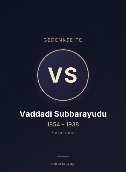 Gedenkportrait von Vaddadi Subbarayudu