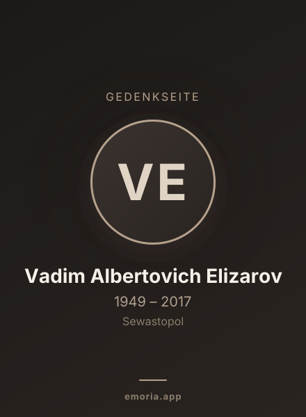 Gedenkportrait von Vadim Albertovich Elizarov