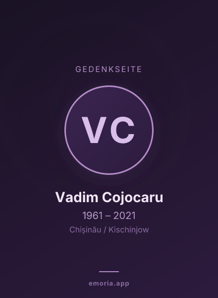 Gedenkportrait von Vadim Cojocaru