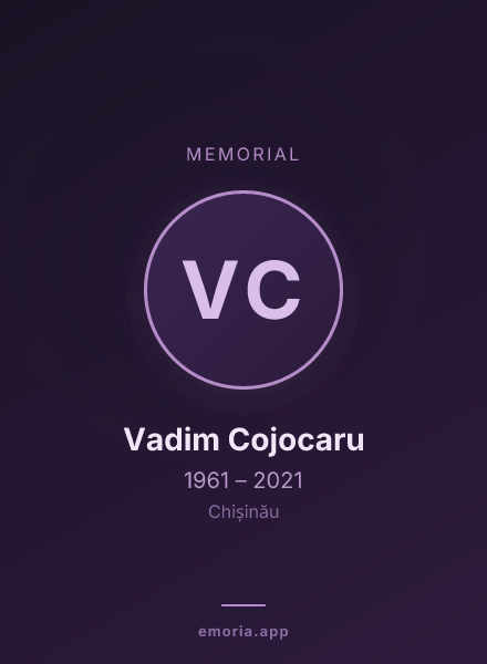 Memorial portrait of Vadim Cojocaru