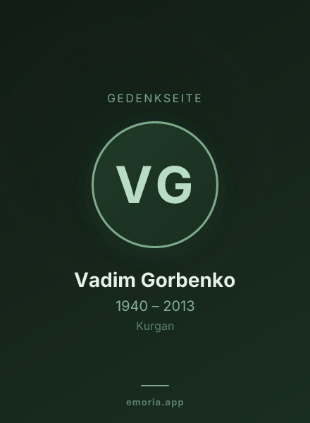 Gedenkportrait von Vadim Gorbenko