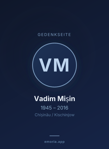 Gedenkportrait von Vadim Mișin