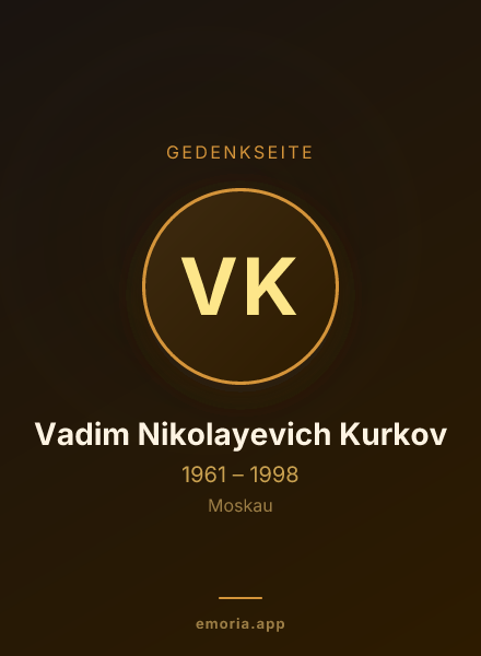 Gedenkportrait von Vadim Nikolayevich Kurkov