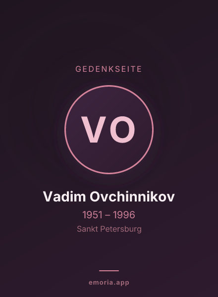 Gedenkportrait von Vadim Ovchinnikov