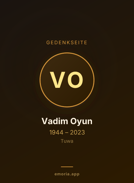 Gedenkportrait von Vadim Oyun