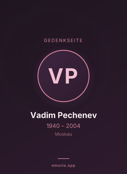 Gedenkportrait von Vadim Pechenev