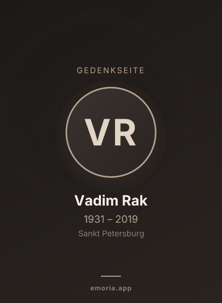 Gedenkportrait von Vadim Rak