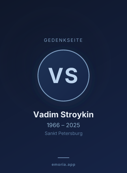 Gedenkportrait von Vadim Stroykin