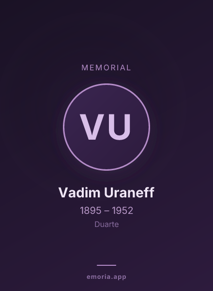 Memorial portrait of Vadim Uraneff