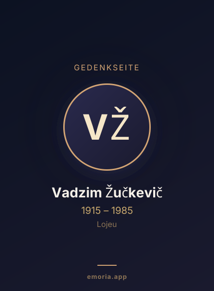 Gedenkportrait von Vadzim Žučkevič