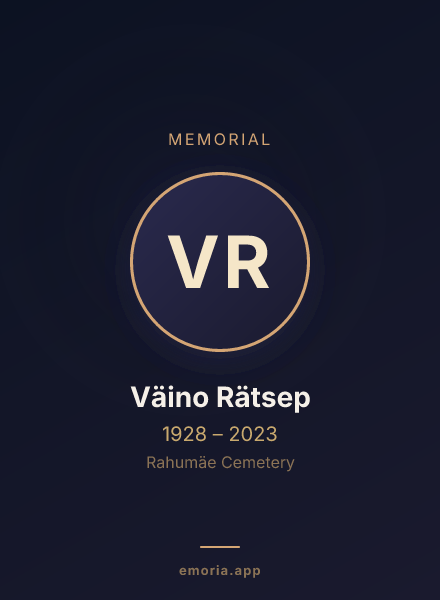 Memorial portrait of Väino Rätsep
