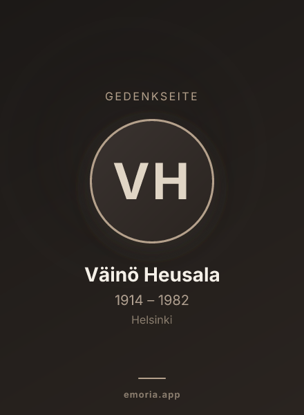 Gedenkportrait von Väinö Heusala